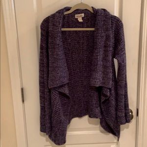 Large purple Mudd Waterfall cardigan